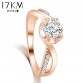17KM 2/Color hot New Design Fashion Noble Gold Color Zircon Crystal  Rings jewelry ! CRYSTAL SHOP1634157106