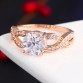 17KM Romantic Classic Luxury Unique Design Hollow Crystal Ring  Zircon Ring Punk Finger Rings Jewelry For Women