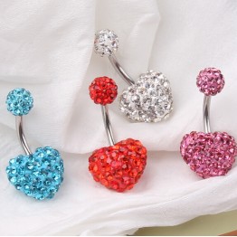 1 PCS Navel Piercing Jewelry Sexy Crystal Disco Shaballa Stainless Steel Belly Button Rings Body Jewelry Pircing Ombligo