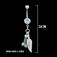 1 pc sexy women dangle belly button rings navel piercings sexy fashion body jewelry stainless steel 5cm free shipping new 