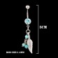 1 pc sexy women dangle belly button rings navel piercings sexy fashion body jewelry stainless steel 5cm free shipping new32328610744