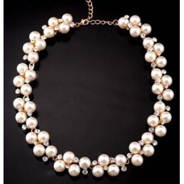 Collares Collar Imitate Pearl Necklace Female Short Design Statement Necklaces & Pendants Fashion Jewelry For Woman N26