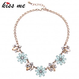 2016 New Design Alloy Flowers Necklace European and American Trendy Women Jewelry Necklaces & Pendants