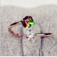 2016 New Fashion Jewelry  Luxury Design Twin Zircon Cz Rose Gold Plated Stone Engagement Rings For Women Gifts32767529165