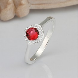 2017 party Christmas new year design discount wedding bridal silver Plated Austrian Crystal Finger Ring fashion jewelry 543